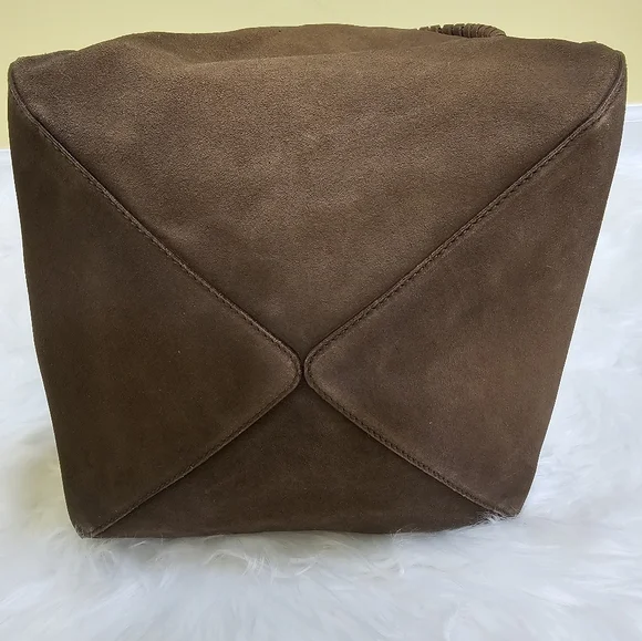 Authentic Gucci Hand Bag Bamboo Brown Suede Leather - Picture 8 of 17